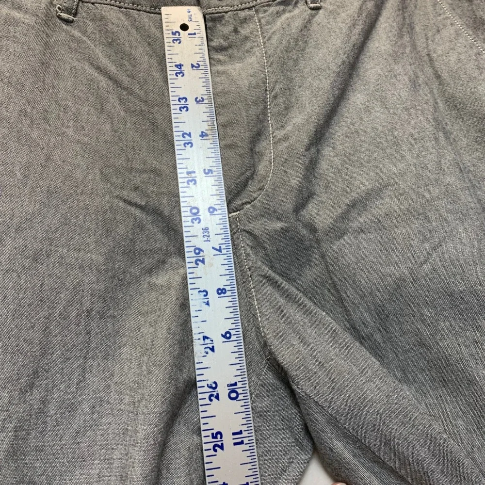 J.Crew 770 Straight‎ Fit Pants Mens 34x34 Grey Stretch Chambray Chinos Excellent